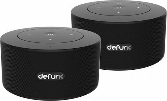 Defunc DUO Bluetooth-Lautsprecher 6W mit Akkulaufzeit bis zu 10 Stunden Black