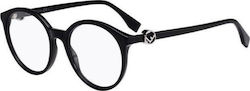 Fendi Plastic Eyeglass Frame Black FF0309/807