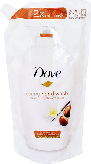 Dove Caring Hand Wash Shea Butter & Vanilla Refill Κρεμοσάπουνο με Shea Butter & Βανίλια 500ml