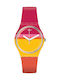 Swatch Roug' Heure Часовник с Каучукова Каишка