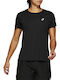 ASICS Damen Sportlich T-shirt Schwarz