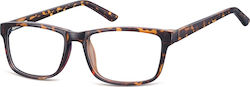 Sunoptic Plastic Eyeglass Frame Brown Tortoise CP155A