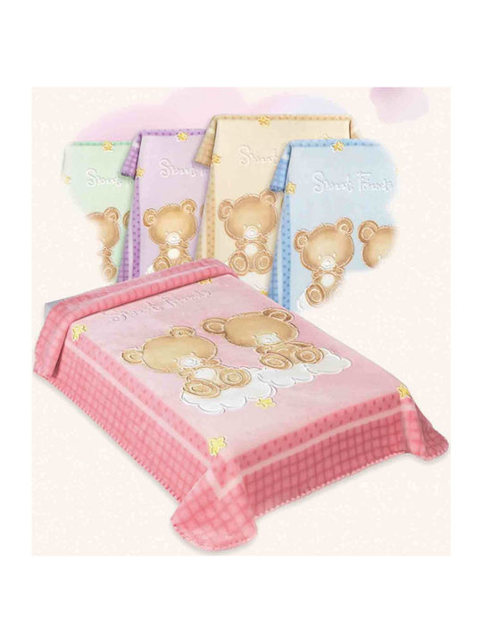 Belpla Decke Kinderbett Dralon 548 Samt Flieder...