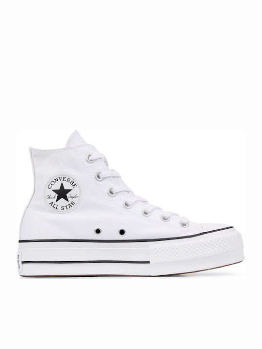 Chuck Taylor All Star Lift High Top Flatforms Boots White / Black