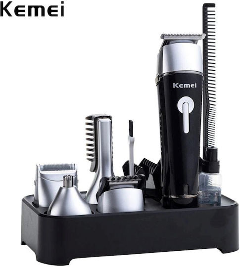 Kemei Set Rechargeable Hair Clipper Black KM-1015