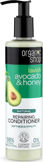 Natura Siberica Organic Shop Organic Avocado & Honey Conditioner Reconstruction/Nourishment for All Hair Types 280ml