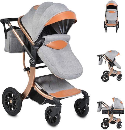Moni Sofie Adjustable 2 in 1 Baby Stroller Suitable for Newborn Gray 11.5kg