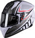 MT Stinger Acero Full Face Helmet ECE 22.05 1450gr Mat White/Grey