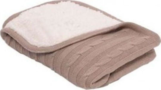 Kikka Boo Blanket Nursery Swaddling Blankets Sherpa Knitted Brown 75x100cm