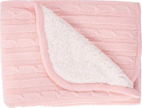 Kikka Boo Blanket Nursery Swaddling Blankets Sherpa Knitted Pink 75x100cm