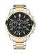Tommy Hilfiger Decker Men's Watch 46mm Chronograph Battery with Gold Metal Bracelet