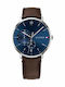 Tommy Hilfiger Brooklyn Herrenuhr 40mm Chronograph Batterie mit Braun Lederarmband
