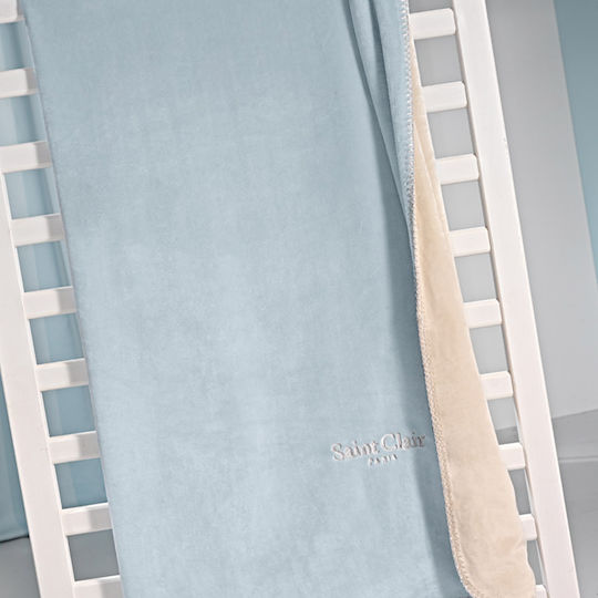 Saint Clair Κουβέρτα Fleece Tresor Γαλάζια 160x220εκ.