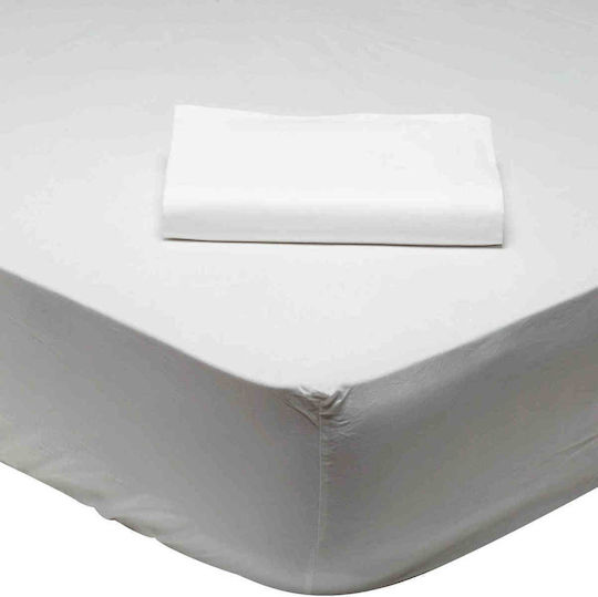 Das Home Bettlaken Super-Doppel mit Gummiband 170x200+35cm. Best 1001 Weiß