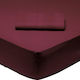 Das Home Cearșaf Super Double cu Elastic 170x200+35cm. Best 1014 Burgundy