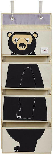 3 Sprouts Nursery Wall Banner Bear Black