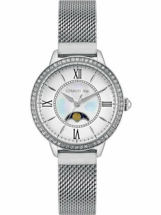 Cerruti Rosara Ceas de Damă cu Argintiu Brățară Metalică