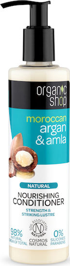 Natura Siberica Organic Shop Argan & Amla Conditioner Αναδόμησης/Θρέψης για Όλους τους Τύπους Μαλλιών 280ml