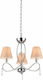 Home Lighting Chandelier Lampshade 3xE14 Silver 52cm 77-3664