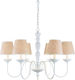 Home Lighting Orion C111-6 Candelabru 6xE14 Ø76cm cu Abajururi Alb 77-3671