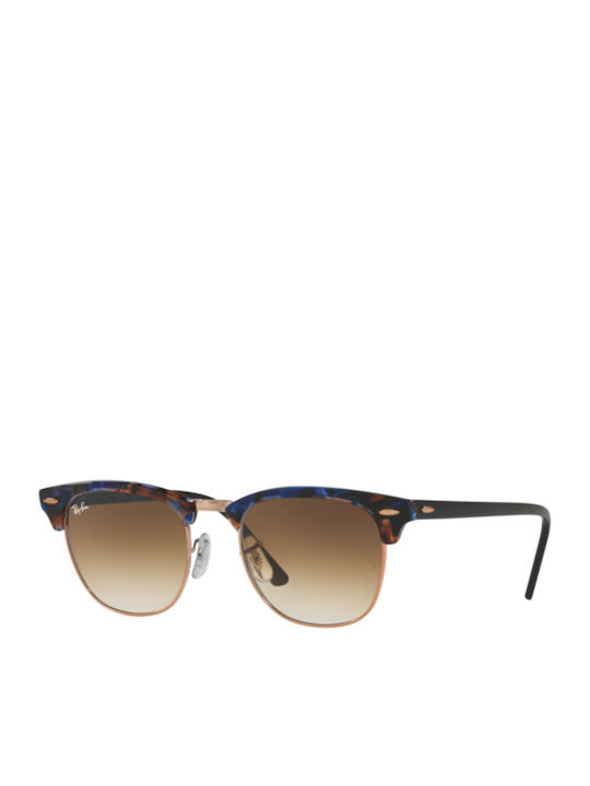 Ray Ban Clubmaster Unisex Γυαλιά Ηλίου με Καφέ ...