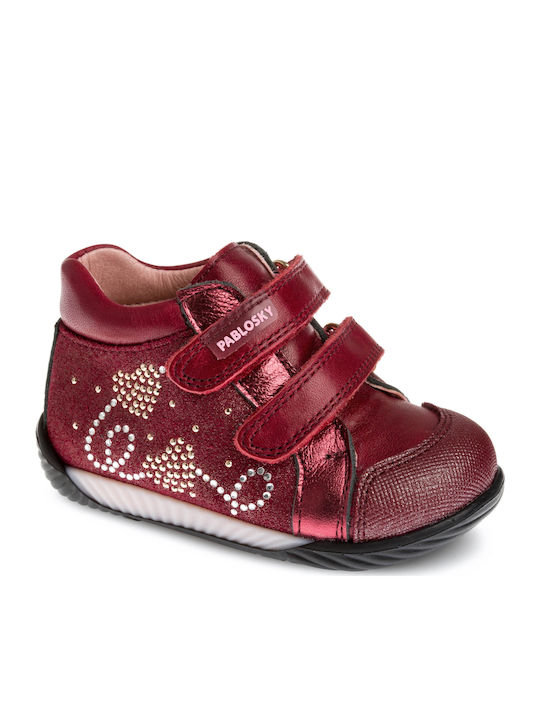 Kinderstiefeletten mit Klettverschluss Rot