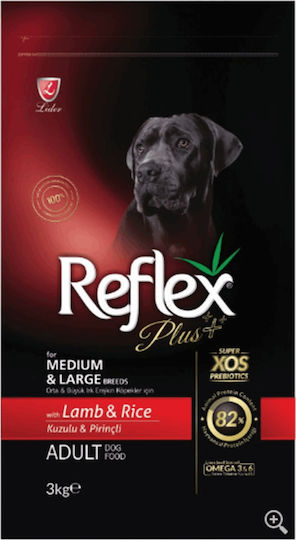 Reflex Plus Adult Medium/Large 15kg Dry Food for Adult Medium & Large Breed Dogs with Lamb and Rice