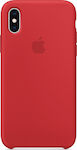 Apple Silicone Case Umschlag Rückseite Silikon Rot (iPhone X / Xs) MRWC2ZM/A