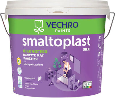 Vechro Smaltoplast Silk Plastic Ecological Paint for Interior Use White 1lt