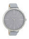 Oozoo Timepieces Watch with Gray Leather Strap