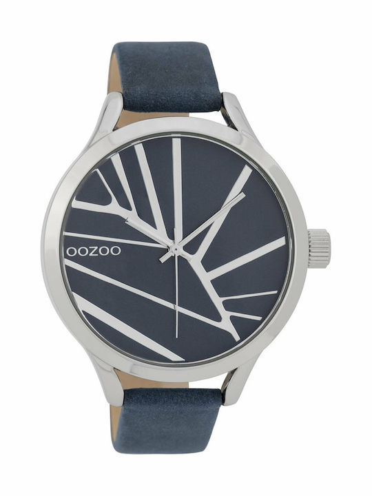 Oozoo Timepieces Women's Watch with Blue Leather Strap