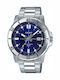Casio Men's Watch 45mm Battery with Silver Metal Bracelet