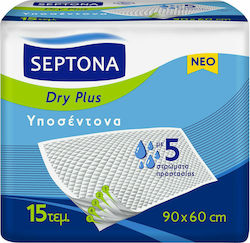 Septona Dry Plus Υποσέντονα Ακράτειας με 5 Στρώματα Προστασίας 60x90cm 15τμχ