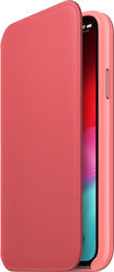 Apple Leather Folio Synthetic Leather Book Pink (iPhone XS Max)