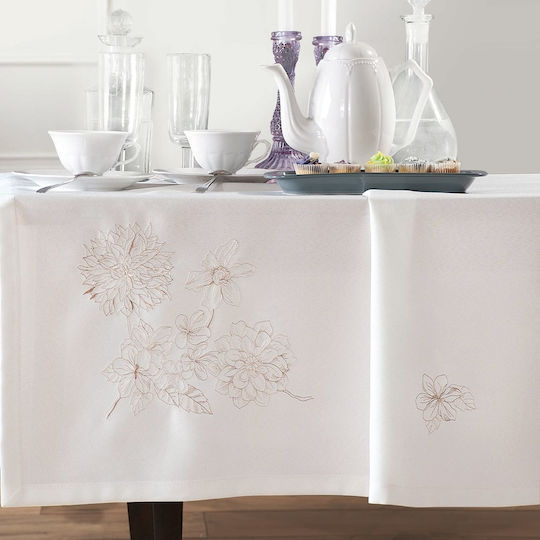 Makis Tselios Home Τραπεζομάντηλο με Κέντημα Lili Ρόζ 140x180εκ.
