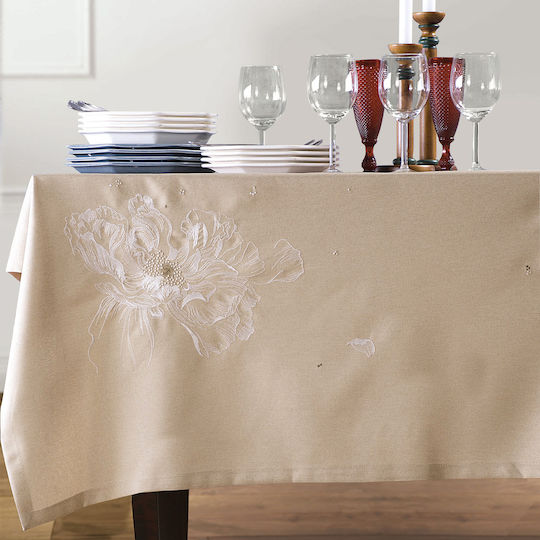 Makis Tselios Home Tischtuch Scarlet Beige 140x180cm