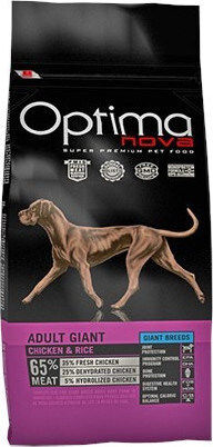 Optimanova Adult Giant 12кг Суха Храна без Зърнени храни за Възрастни Кучета от Големи Породи с Пилешко и Ориз