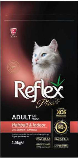 Reflex Плюс Суха Храна За Възрастни Котки За Космени Топки И Вътрешни Сьомга 15кг