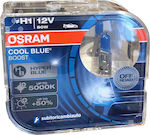 Osram Λάμπες Αυτοκινήτου Cool Blue Boost H1 Αλογόνου 5000K Ψυχρό Λευκό 12V 80W 2τμχ