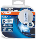 Osram Lămpi Autoturismului & Motocicletei Cool Blue Intense H15 Halogen 3700K Alb cald 12V 35W 2buc