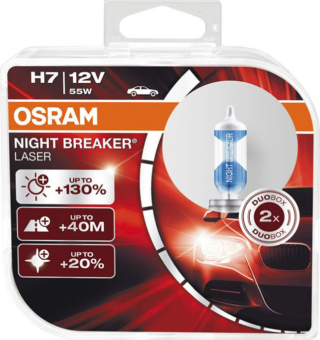 Osram H7 Night Breaker Laser +130% 12V 2τμχ | Skroutz.gr
