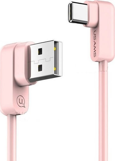 Usams Usams USB Typ-C Kabel USB 2.0 Männlich - USB-A Rosa Länge 1.2m