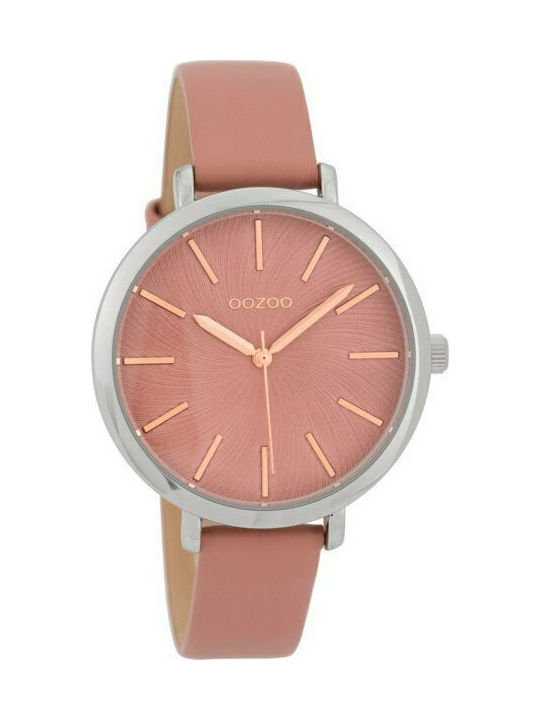 Oozoo Timepieces Watch with Pink Leather Strap