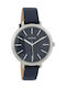 Oozoo Timepieces Watch with Blue Leather Strap