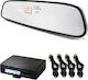 Car Mirror Parking System and 4 Sensors in Black Colour PS4MIRR