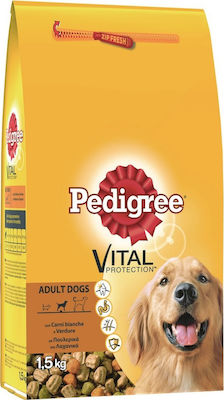 Pedigree Vital Protection 1.5kg Trockenfutter für erwachsene Hunde mittlerer Rassen mit Gemüse und Geflügel