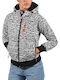 Emerson Women's Short Sports Jacket for Winter with Hood Black/White