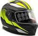 Faseed FSD 817 Full Face Helmet with Sun Visor Black/Yellow Fluocent PAT-FSD817fluo