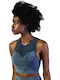 Hydro Seamless 17-28130 Women's Athletic Sports Bra Charcoal