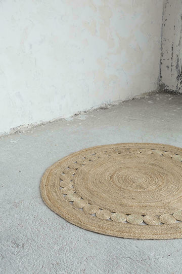 Nima Makrame Teppich Rund Sommer Korbweide Natural